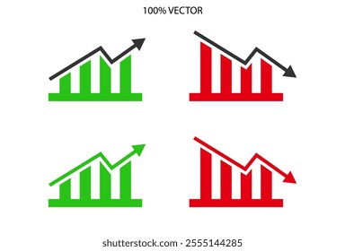 business chart with arrow logo template