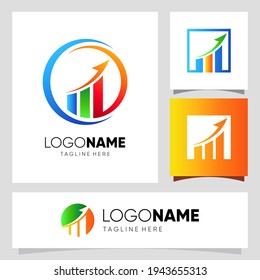 Business Chart Bar Logo Design Vector Graphic