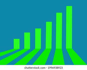 Business chart. Concept for success. vision of growth. vector illustration.