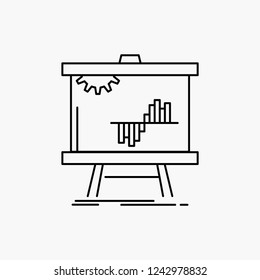 Business, chart, data, graph, stats Line Icon. Vector isolated illustration