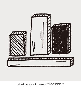 business chart doodle drawing
