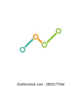 Business chart financial branding template vector