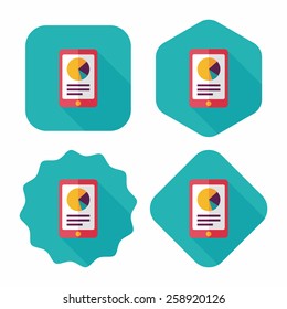 business chart flat icon with long shadow,eps10