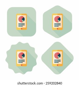 business chart flat icon with long shadow,eps10