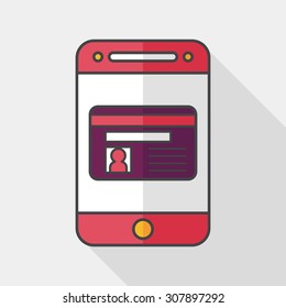 business chart flat icon with long shadow,eps10