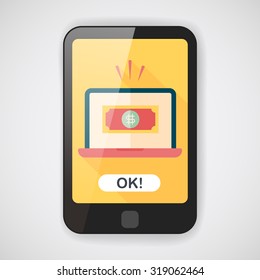 business chart flat icon with long shadow,eps10