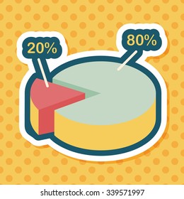 business chart flat icon with long shadow,eps10