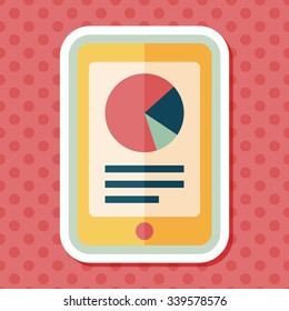 business chart flat icon with long shadow,eps10