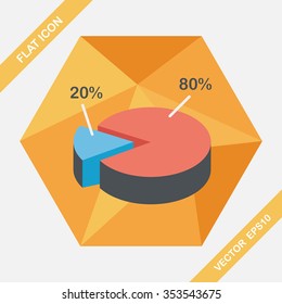 business chart flat icon with long shadow,eps10