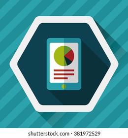 business chart flat icon with long shadow,eps10