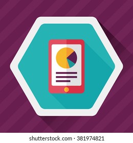 business chart flat icon with long shadow,eps10