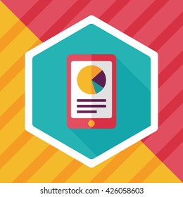 business chart flat icon with long shadow,eps10