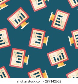 business chart flat icon,eps10 seamless pattern background