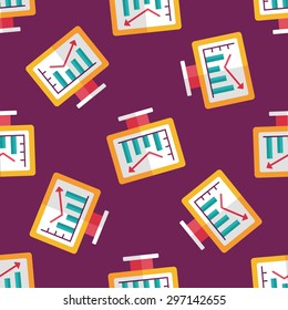 business chart flat icon,eps10 seamless pattern background