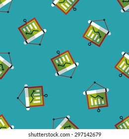 business chart flat icon,eps10 seamless pattern background