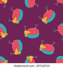 business chart flat icon,eps10 seamless pattern background