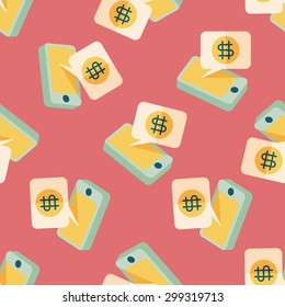 business chart flat icon,eps10 seamless pattern background