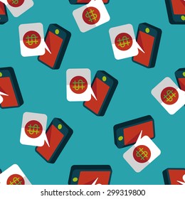 business chart flat icon,eps10 seamless pattern background