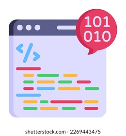 Business chart, flat style icon of online analysis 
