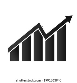 Gráfico de negocios y crecimiento. Concepto de éxito empresarial. Ilustración del vector