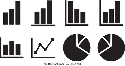 Business Chart and Graph Icons Set - Data Visualization