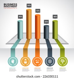 business chart and graph infographic