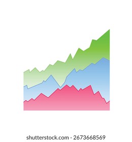 elemento estatístico de crescimento do gráfico de negócios