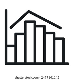 Business Chart Histogramm Icon Ideal für Datenvisualisierung und -analyse