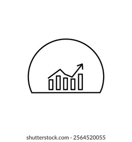 Business chart icon design vector