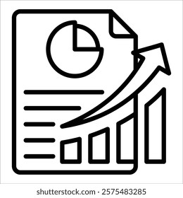 Business Chart Icon Element For Design