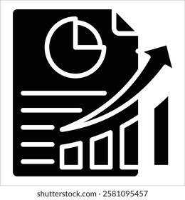 Business Chart Icon Element For Design