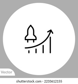 Business chart icon sign vector,Symbol, logo illustration for web and mobile