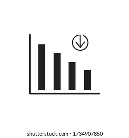 Plantilla de diseño de vectores de iconos de gráficos empresariales