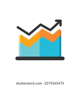business chart icon vector illustration