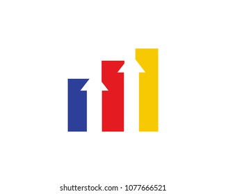 Business Chart Icon Vector Logo Template Illustration Design