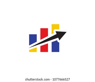 Business Chart Icon Vector Logo Template Illustration Design