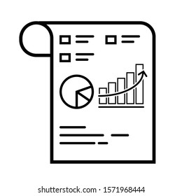 business chart icon vector.result document icon.monthly report icon.