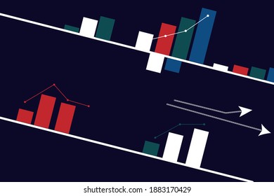 Ilustración de gráfico empresarial para imagen de fondo