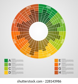 Business chart for infographic and reports.