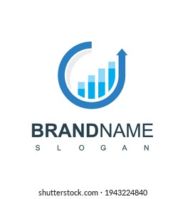Plantilla de diseño de logotipo de gráfico de negocios