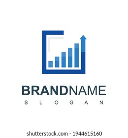 Plantilla de diseño de logotipo de gráfico de negocios