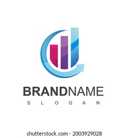 Plantilla de diseño de logotipo de gráfico de negocios