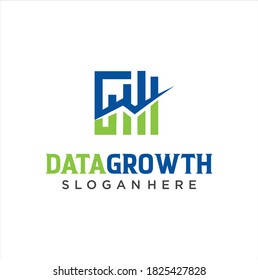 Business chart logo designs Template. Financial Data Growth Logo Design Vector Stock. Rising bar graph Logo Icon	