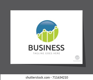 business chart logo icon vector