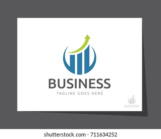 business chart logo icon vector 