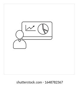 business chart presentation vector icon for UI