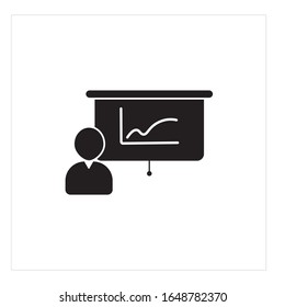 icono vectorial de presentación de organigrama para la interfaz de usuario