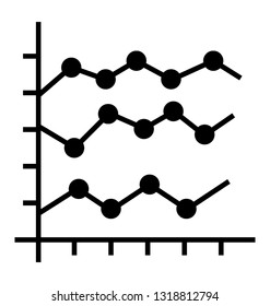 Business chart solid icon design 