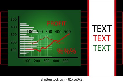 business chart with text