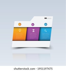Business chart Vector infographic template for diagram presentation, chart, business concept with 3 or 4 element options